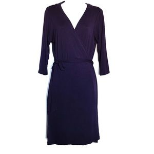 Express dark purple wrap dress size large